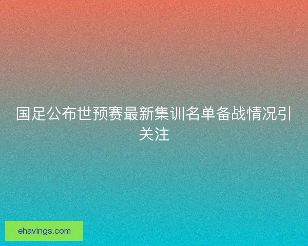 国足公布世预赛最新集训名单备战情况引关注 国足公布世预赛最新集训名单备战情况引关注