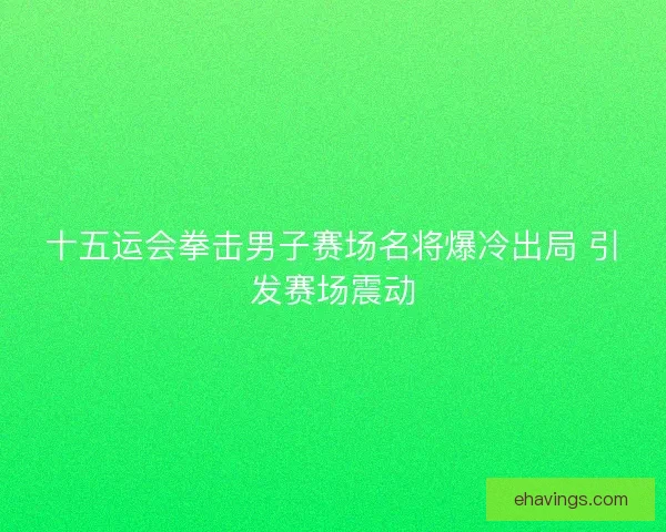 十五运会拳击男子赛场名将爆冷出局 引发赛场震动